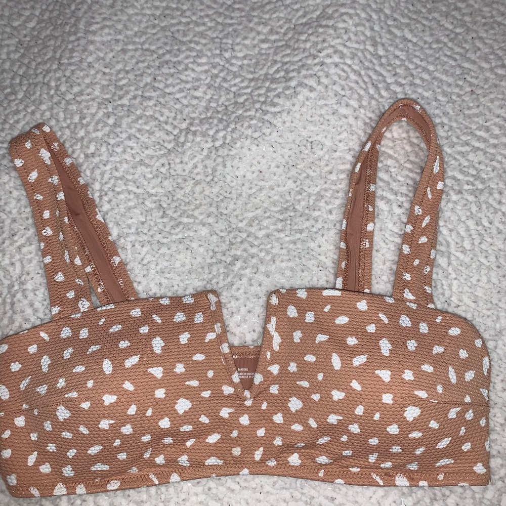NWT Aerie V Pique Bandeau Bikini Top